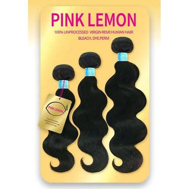 Pink Lemon 100% Unprocessed Virgin Remi Human Hair Body Wave – 3 Bundle Pack - ANNS BEAUTY SUPPLY